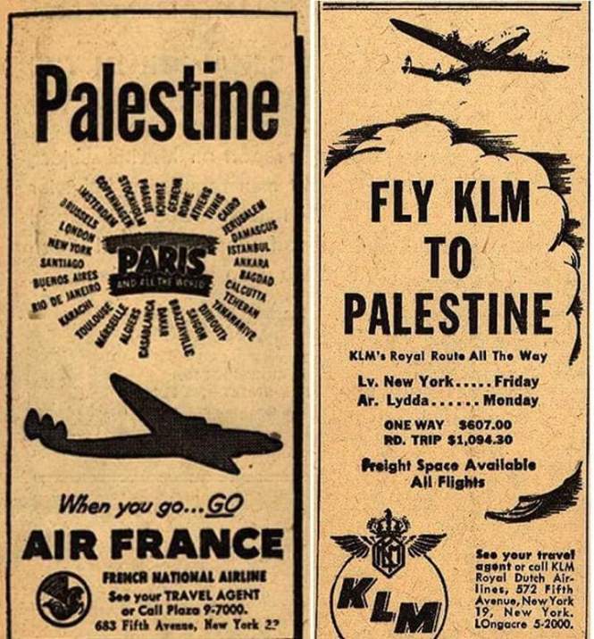 Fly KLM to Palestine